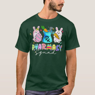 Cute Bunny Pharmacist Squad Happy T-shirt