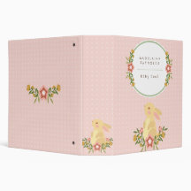 Cute Bunny Pink Baby Book Multomap