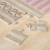 Cute Bunny Pink Girl Keepomwille Birth Stats Legpuzzel (Zijkant)