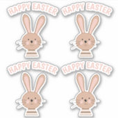 Cute Bunny Planner Scrapbooking Gelukkig Pasen Sticker (Voorkant)