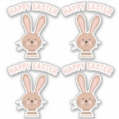Cute Bunny Planner Scrapbooking Happy Easter Sticker (Voorkant)