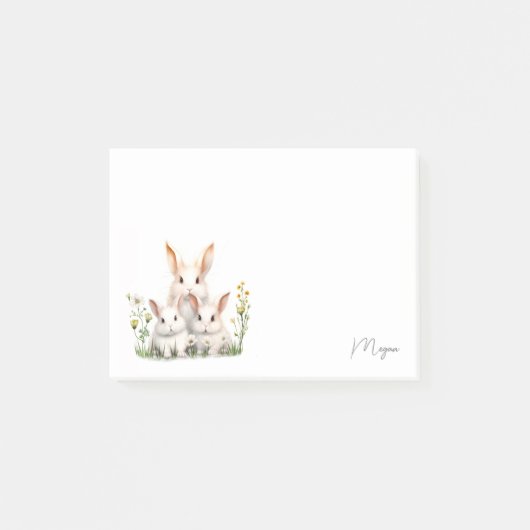 Cute Bunny Post-it® Notes (Voorkant)