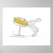 Cute Bunny poster (Pinching carrot) (Voorkant)