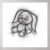 Cute bunny poster. poster (Voorkant)
