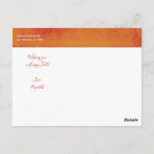 Cute Bunny Pumpkin Happy Herfst Greeting Briefkaart (Achterkant)