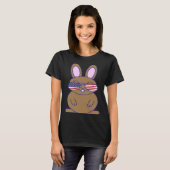 Cute Bunny Rabbit 4th of July Independence Day Men T-shirt (Voorkant volledig)