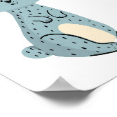 Cute Bunny Rabbit ABC Alphabet Letters Education Poster (Hoek)