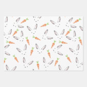 Cute Bunny Rabbit and Carrot Wrapping Paper (Voorkant 2)