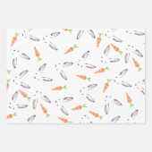 Cute Bunny Rabbit and Carrot Wrapping Paper (Voorkant)