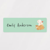 Cute Bunny Rabbit Animals School Daycare Labels (Design 2)