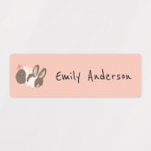 Cute Bunny Rabbit Animals School Daycare Labels (Design 1)