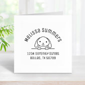 Cute Bunny Rabbit Arch Address Rubberstempel
