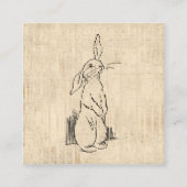 Cute Bunny Rabbit Art Script Background Informatiekaartje (Voorkant)
