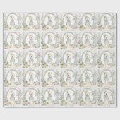 Cute Bunny Rabbit Baby Love Cadeaupapier (Vlak)