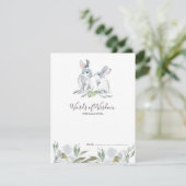 Cute Bunny Rabbit Baby shower Advice Kards (Staand voorkant)