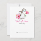 Cute Bunny Rabbit Baby shower Advice Kards (Voorkant)