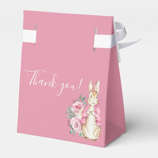Cute Bunny Rabbit Baby shower Bedankdoosjes (Achterkant)