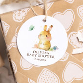 Cute Bunny Rabbit Baby shower Bedankjes Labels