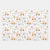 Cute Bunny Rabbit Baby shower Inpakpapier Vel (Voorkant)