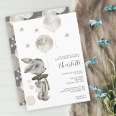 Cute Bunny Rabbit Baby shower Kaart