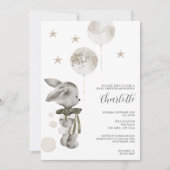 Cute Bunny Rabbit Baby shower Kaart (Voorkant)