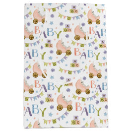 Cute Bunny Rabbit Baby shower Medium Cadeauzakje