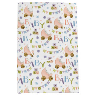 Cute Bunny Rabbit Baby shower Medium Cadeauzakje