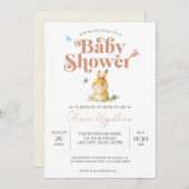 Cute Bunny Rabbit Baby shower Neutral Kaart (Voorkant / Achterkant)