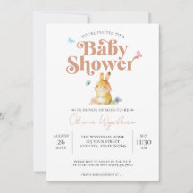 Cute Bunny Rabbit Baby shower Neutral