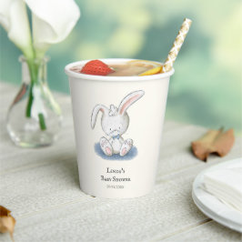 Cute Bunny Rabbit Baby shower Papieren Bekers