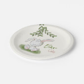 Cute Bunny Rabbit Baby shower Papieren Bordje (Gekanteld)