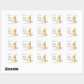 Cute Bunny Rabbit Baby shower Personalized Vierkante Sticker (Vel)