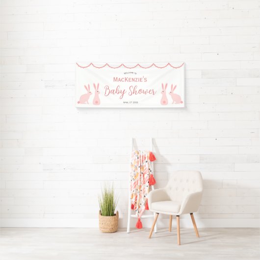 Cute Bunny Rabbit Baby shower Spandoek (Insitu)