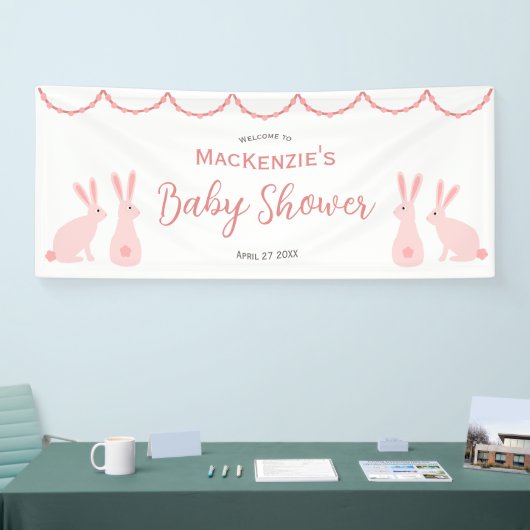 Cute Bunny Rabbit Baby shower Spandoek (Beurs)