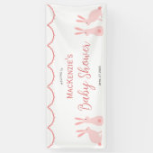 Cute Bunny Rabbit Baby shower Spandoek (Verticaal)
