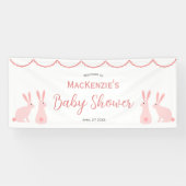 Cute Bunny Rabbit Baby shower Spandoek (Horizontaal)