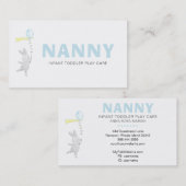 *~* Cute Bunny Rabbit Balloon Nanny Visitekaartje (Voorkant / Achterkant)