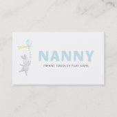 *~* Cute Bunny Rabbit Balloon Nanny Visitekaartje (Voorkant)
