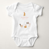 Cute Bunny Rabbit Birthday Baby shower Invitation Romper (Voorkant)