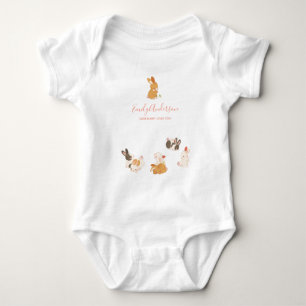 Cute Bunny Rabbit Birthday Baby shower Invitation Romper
