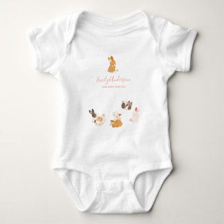 Cute Bunny Rabbit Birthday Baby shower Invitation Romper