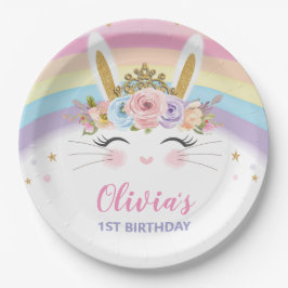 Cute Bunny Rabbit Birthday Party Papieren Bordje