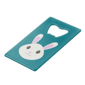 Cute Bunny Rabbit Creditkaart Flessenopener (Voorkant Gekanteld)