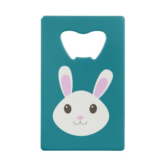 Cute Bunny Rabbit Creditkaart Flessenopener (Achterkant)