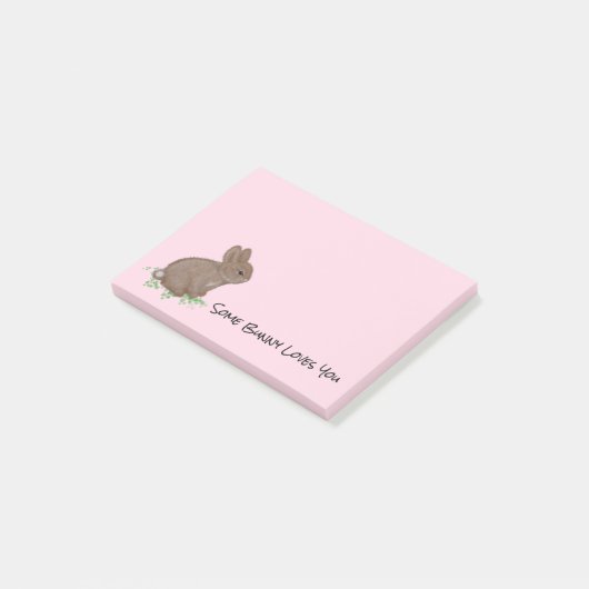 Cute Bunny Rabbit Custom Post-it® Notes (Schuin)
