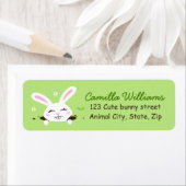 Cute bunny rabbit die het retour address label opz (Insitu)