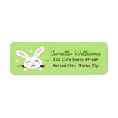 Cute bunny rabbit die het retour address label opz (Voorkant)