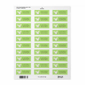 Cute bunny rabbit die het retour address label opz (Full Sheet)