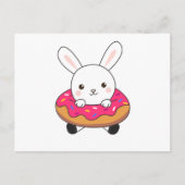 Cute bunny rabbit Donut Sprinkles Pink Briefkaart (Voorkant)
