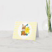 Cute Bunny Rabbit Easter Holiday Greliday Card Kaart (Voorkant)